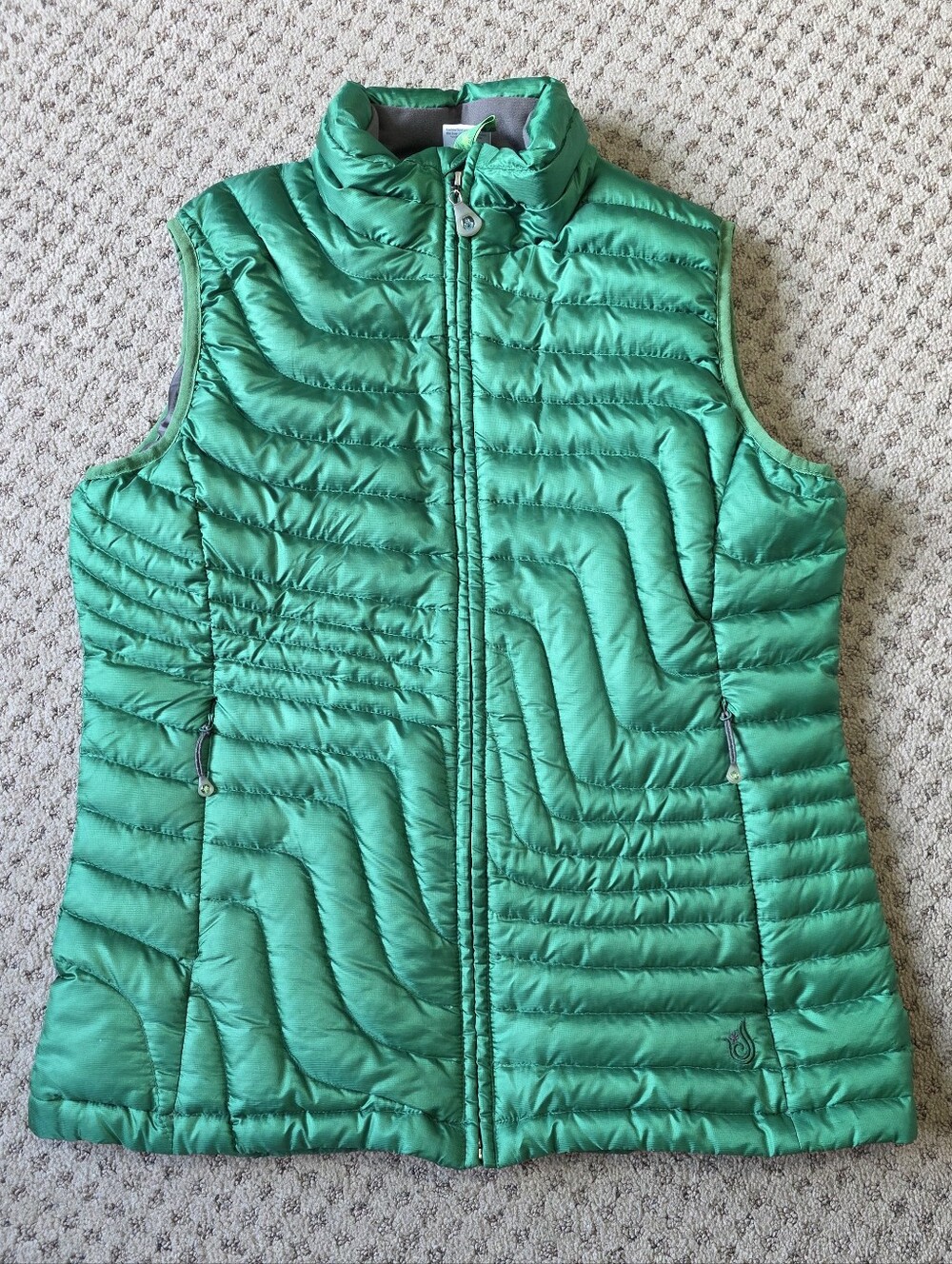 Isis Bright Green Quilted Down Vest